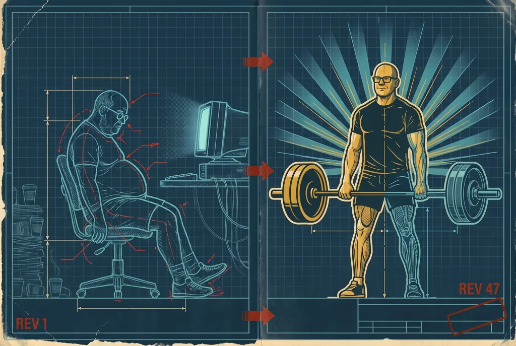 Engineering change order: REV 1 slumped at a terminal, REV 47 locking out a deadlift